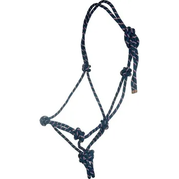 Vybavení pro koně HKM Trust provazová ohlávka s vodítkem pro koně b. tm.modrá 3/full - doprava zdarma od 2 000 Kč