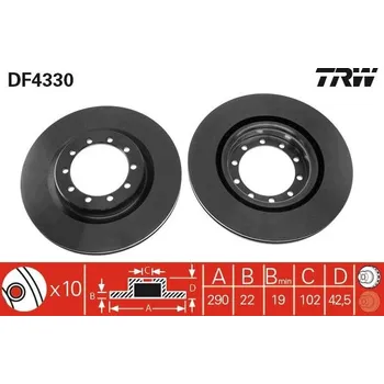 Brzdový kotouč Brzdový kotouč LUCAS DF4330