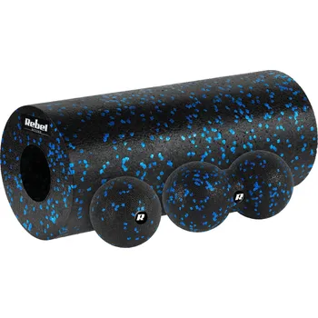 Pěnový válec Rebel RBA-3054-S3 Sada masážních válečků ACTIVE, 3 ks, černomodrá