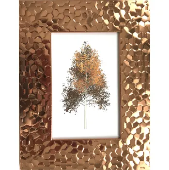 Rám na obraz Bondecor Fotorám - plastový, strukturovaný, měděný Velikost: 21x30cm