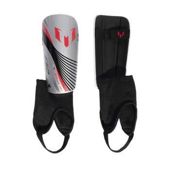 Fotbalový chránič Adidas Messi Match stříbrná/červená/černá UK Junior S