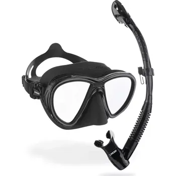 Potápěčská maska Cressi Potápěčský set QUANTUM &amp; ITACA ULTRA DRY Černá / černá BKBK