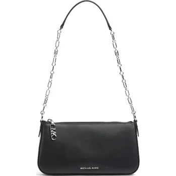 Malá kožená kabelka Michael Kors Empire černá silver