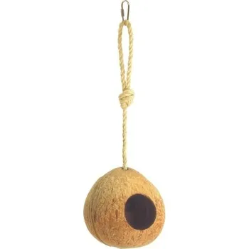 hnízdění Hnízdo kokosový ořech na laně 12cm - doprava zdarma od 2 000 Kč