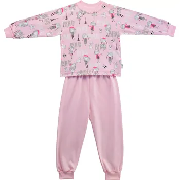 Dívčí pyžamo ESITO | Dívčí pyžamo Paris vel. 92 - 110 - růžová / 110