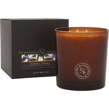 Svíčka CASTELBEL Tiles Santal Tonka Svíčka ve skle, 600 g