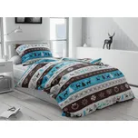 Bavlněné povlečení ZIMNÍ SOBI hnědé Rozměr povlečení: 70 x 90 cm | 140 x 200 cm, 140x200 / 70x90 cm