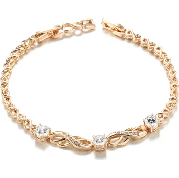 Náramek B-TOP Dámský náramek Nekonečno - růžové pozlacení