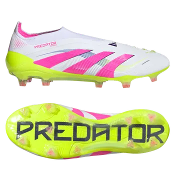 Kopačky Adidas Predator Elite Laceless FG bílá/růžová/žlutá EUR 42