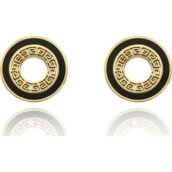 Náušnice Pozlacené náušnice z chirurgické oceli YVON s řeckým motivem