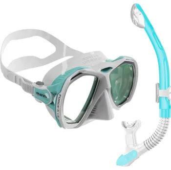 Mares Potápěčský a šnorchlovací set FORCE-X LIQUIDSKIN + ERGO DRY bílá/aquamarine CLWAQAQW