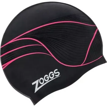 Vodní sport Zoggs Plavecká čepice - Silicone Printed Cap Černá / růžová