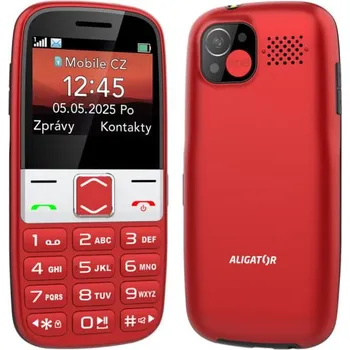 Mobilní telefon ALIGATOR A775 Senior červený