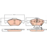 Sada brzdových destiček, kotoučová brzda LUCAS GDB3625