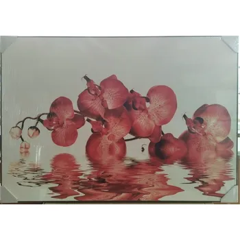 Obraz Bondecor Obraz "Kytka red" - tisk na papír na MDF desku,100x70cm