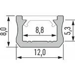 Led-Labs LED profil LUMINES typ X černý elox 2,02m 220494592