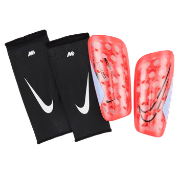 Fotbalový chránič Nike Mercurial FlyLite SuperLock červená/černá/stříbrná UK M