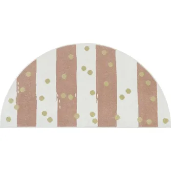 Koberec Koberec LIMA M044A krémový / růžový / zlatý půlkruh