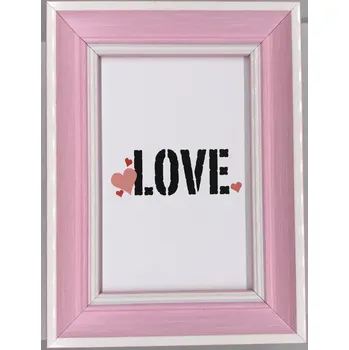 Rám na obraz Bondecor Fotorám - plastový strukturovaný, lišta 2035, bíločervený Velikost: 10x15