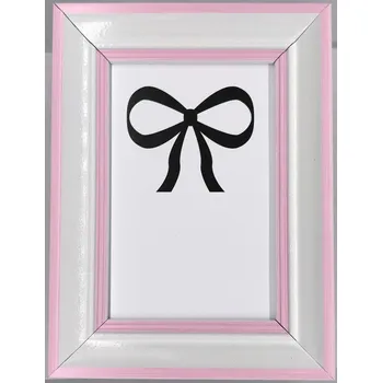 Rám na obraz Bondecor Fotorám - plastový strukturovaný, lišta 2035, bílorůžový Velikost: 10x15