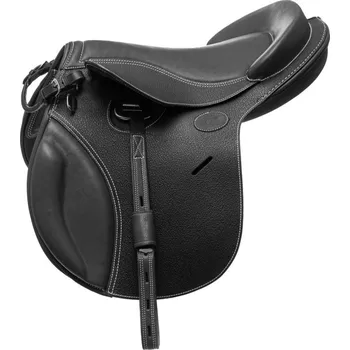Jezdecké sedlo Skokové sedlo Guy Cantin Jumping kožené černé 15,5