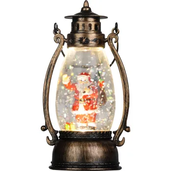 Vánoční dekorace STREND PRO Lucerna MagicHome Vánoce, Santa, plast, 1 x LED teplá bílá, 3 x LR44