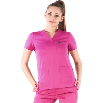 Dámská halenka Antibakteriální dámská zdravotnická halenka Louis Lanier VANNES Barva: Fuchsie, Velikost: XS