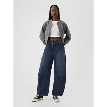 Dámské džíny GAP dámské džíny Mid Rise Easy Horseshoe GAP modrá | bílá | šedá 3471325