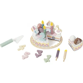 Dřevěná hračka Narozeninový dort se svíčkami