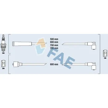 Zapalovací kabel Sada kabelů pro zapalování FAE 85350