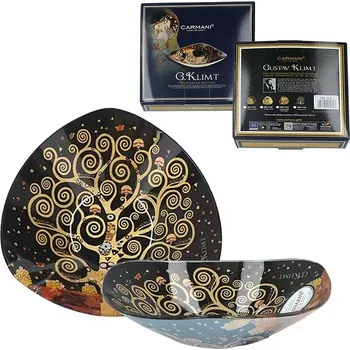 Carmani® Dekorativní skleněná miska Gustav Klimt "Strom života"
