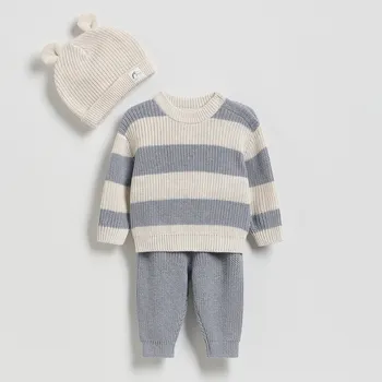 Reserved - Žerzejová souprava s&nbsp;čepicí - tmavě šedá - 637FP-90M - 637FP-90M-80