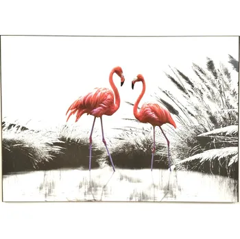 Obraz Obraz "Plameňáci" - tisk na papír na MDF desku,100x70cm