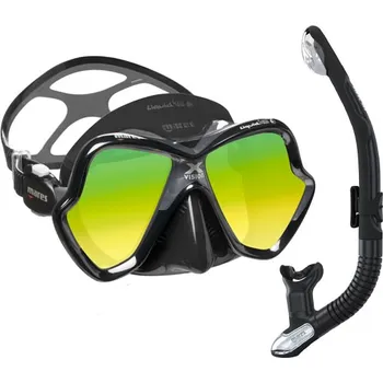 Mares Potápačská a šnorchlovacia sada X-VISION ULTRA LQS MIRROR + ERGO DRY Zlatá GOGRKGRK