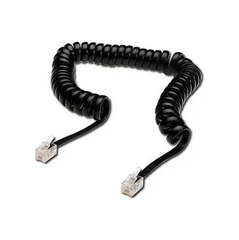 Síťový kabel Telefonní kabel kroucený černý 2m (4P4C) RJ10