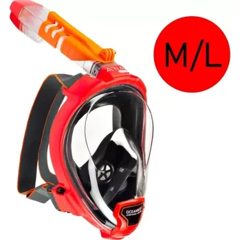 Potápěčská maska Oceanreef Celoobličejová šnorchlovací maska OCEAN REEF ARIA QR + M/L Červená