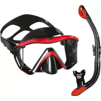 Potápěčské vybavení Mares Sada na šnorchlování I3 + ERGO DRY Černá / červená BRDBK