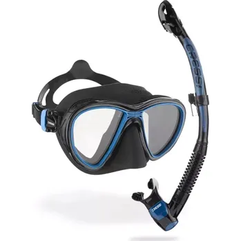 Potápěčská maska Cressi Potápěčský set QUANTUM &amp; ITACA ULTRA DRY Černá / modrá BKBL