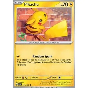 Volný čas Pokémon TEF 051/162 Pikachu - Temporal Forces Stav: Near Mint, Verze: REVERSE HOLO