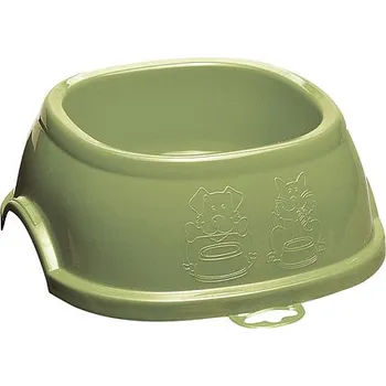 Miska pro psa Čtvercová krmná miska pro psy plastová 600ml - doprava zdarma od 2 000 Kč