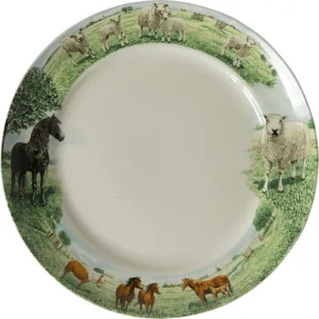 Talíř Velký talíř 25 cm - vzor kůň/ovce - doprava zdarma od 2 000 Kč