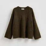 Reserved - Svetr ze směsi mohéru - olivová - 765GL-91X - 765GL-91X-L