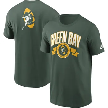 Pánské tričko Pánská tričko Green Bay Packers NFL Nike Rewind Front and Back Hit Essential Cotton Tee Velikost: 2XL