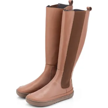 Dámské kozačky Shapen Harper Brown Leather barefoot kozačky Velikost boty (EU): 41, Vnitřní délka boty: 266, Vnitřní šířka boty: 101