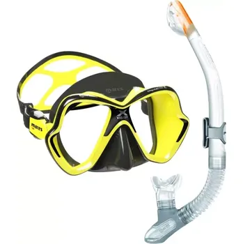 Potápěčská maska Mares Potápěčský a šnorchlovací set X-VISION ULTRA LIQUIDSKIN + ERGO DRY čirý žlutá-neon/černá/čirá YFKCL