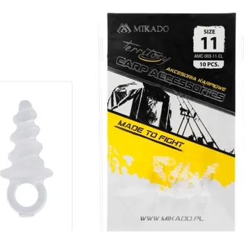 MIKADO - Vrut na boillies plastový 11 mm Bílý 10 ks