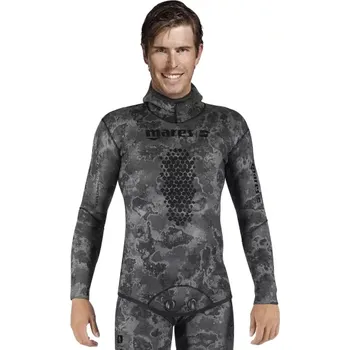 Rybářské oblečení Mares Apnea Bunda na Spearfishing JACKET EXPLORER CAMO BLACK 70 (Open Cell) 6 / XL