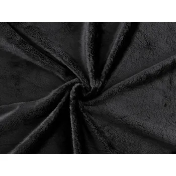 Minky hladké / jemný plyš METRÁŽ - 7 černá