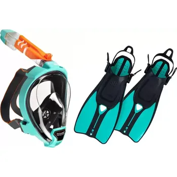 Potápěčská maska Oceanreef Šnorchlovací set OCEAN REEF ARIA QR + DUO TRAVEL L/XL (43 až 48) L / XL Aquamarine AQ