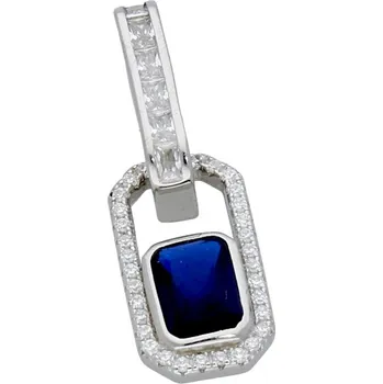 Přívěsek Goldstore Originální stříbrný přívěsek broušený modrý safír Varianta: stříbrný přívěs